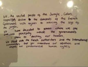 Fig 11 ('We, the united people of the Jungle-Calais')